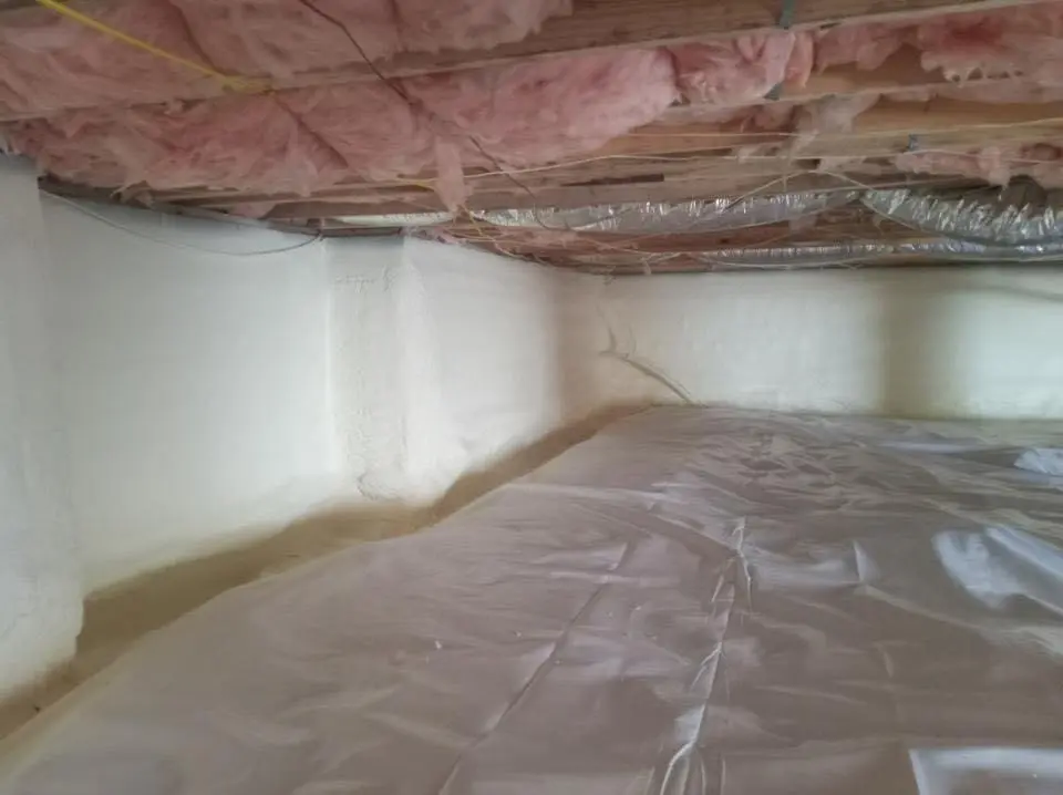 Crawl space encapsulation with closed-cell spray foam for Metal Roof Coating in Irondale